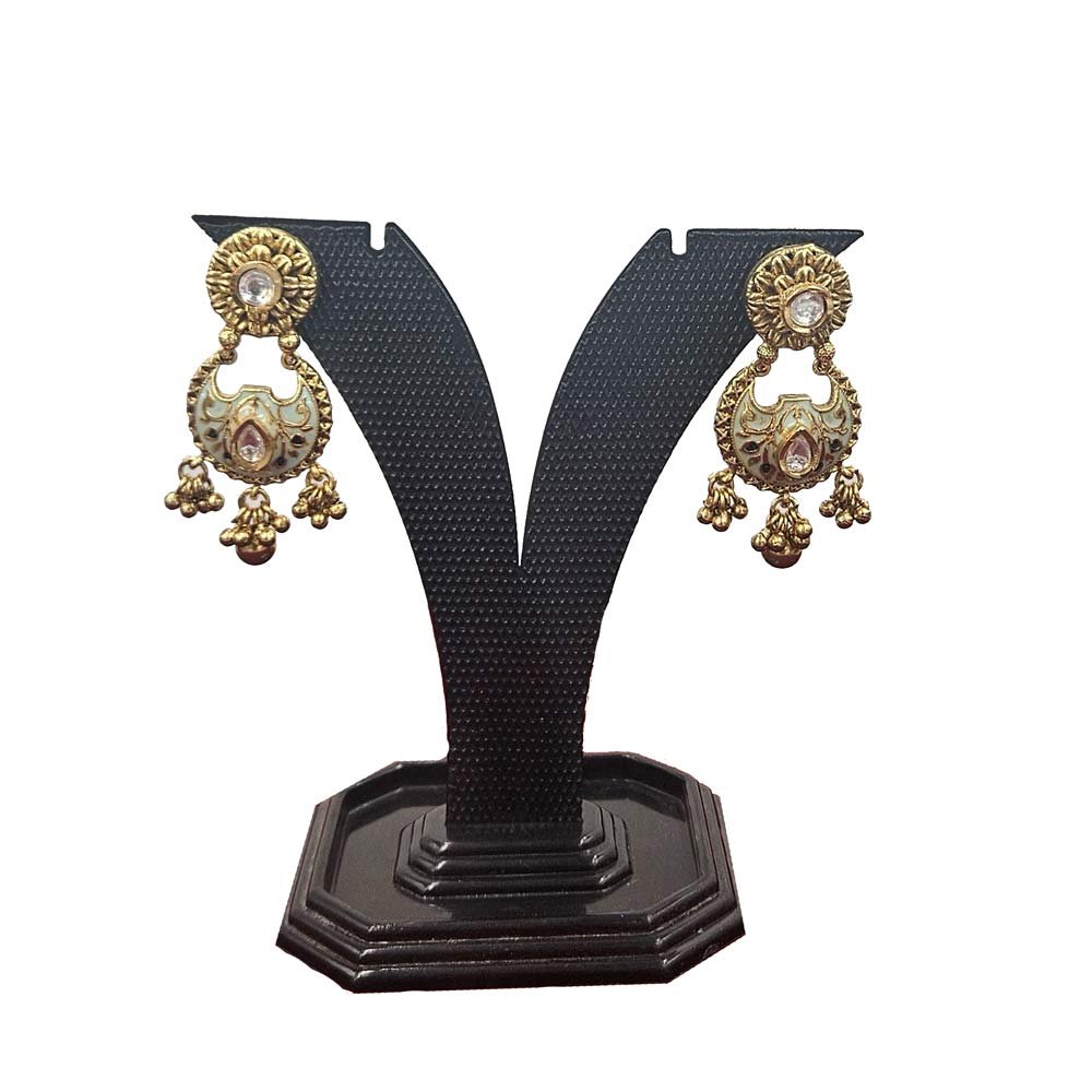 Meenakari Enamel Chandbali Earrings