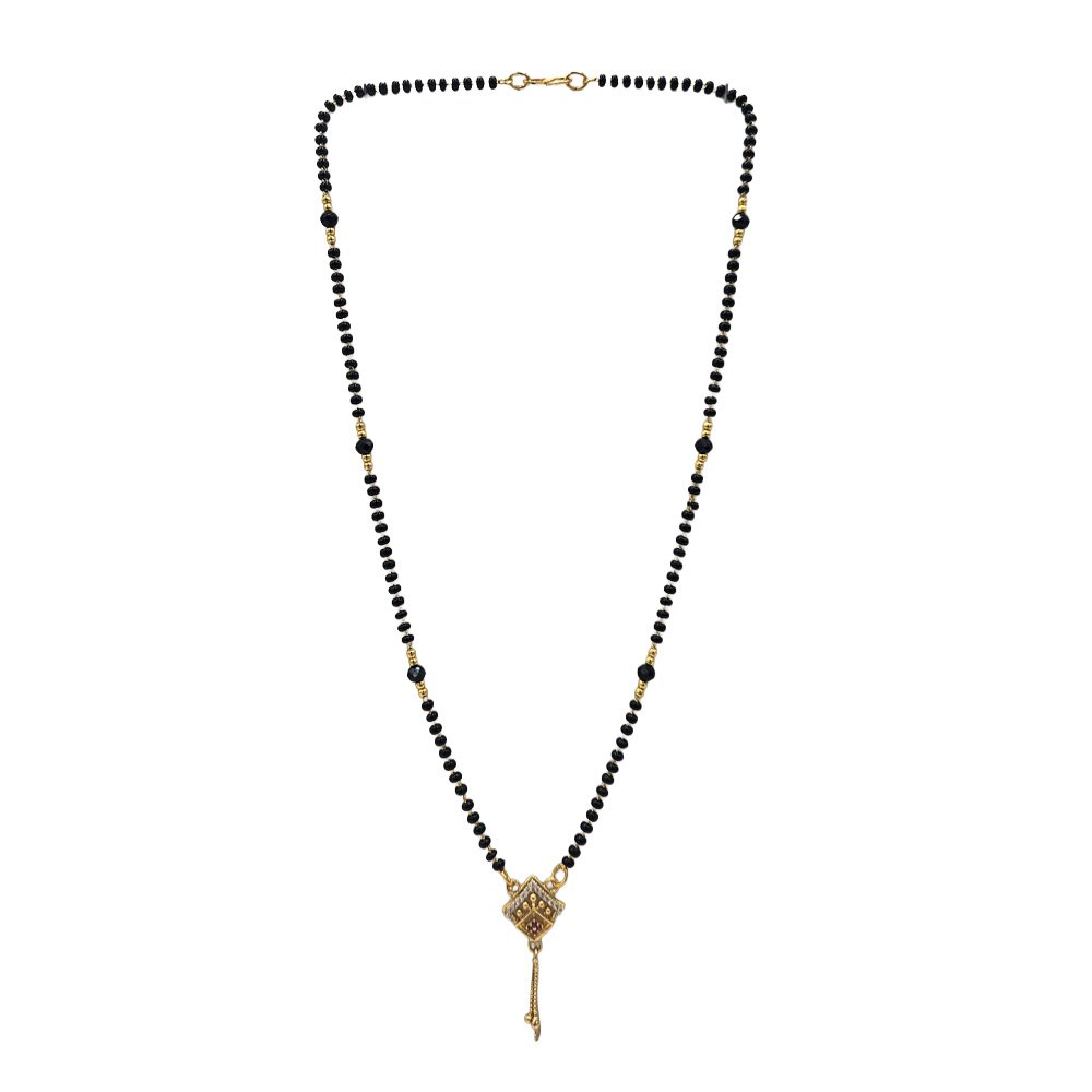Black Beaded 1 Gram Gold Mangalsutra
