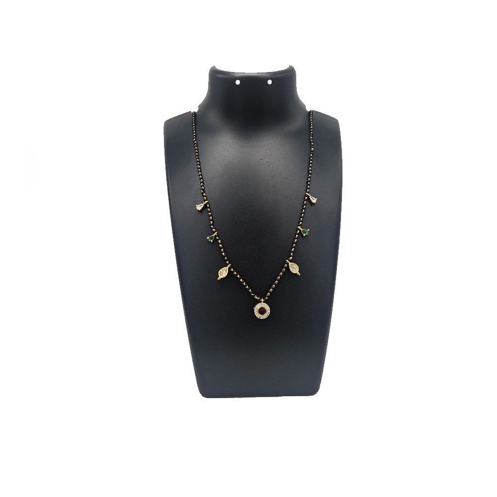 Unique Black Beaded 1 Gram Gold Mangalsutra