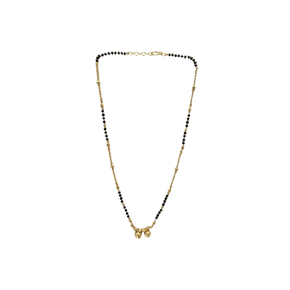 Black Beaded 1 Gram Gold Vati Mangalsutra
