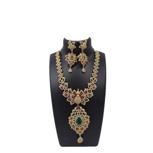Designer Long Necklace with Earrings