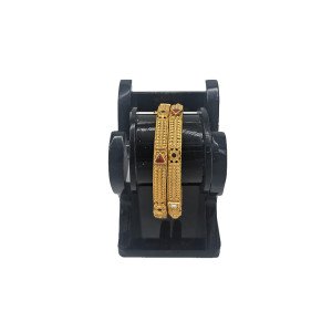 Traditional Gold Stone Kada – Antique Textured Design