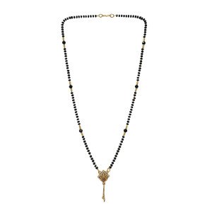 Black Beaded 1 Gram Gold Mangalsutra