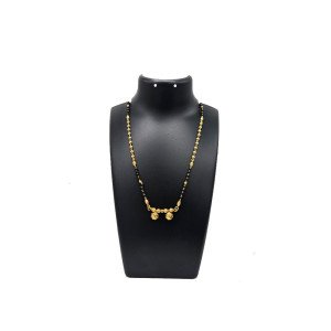 Black Beaded 1 Gram Gold Vati Mangalsutra